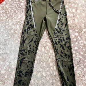 Adidas by Stella McCartney Olive Green & Black Printed Leggings